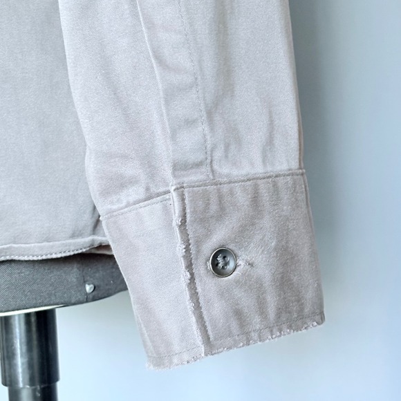 AllSaints Bryant Utility Work Shirt | Size M | Dark Gray 100% Cotton Stretch - Picture 6 of 7